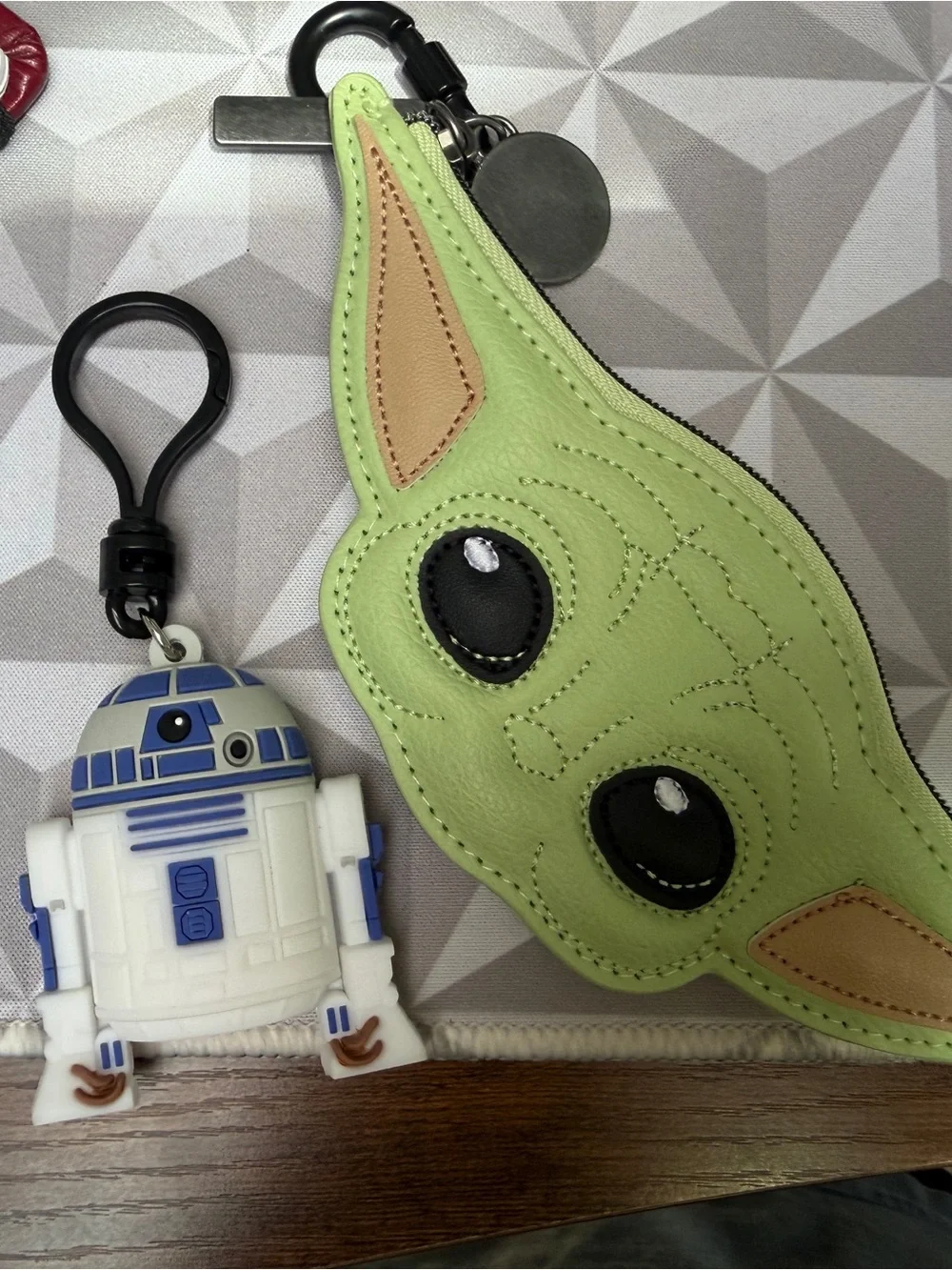 Bath and body works Grogu Face Zip Pouch Keychain